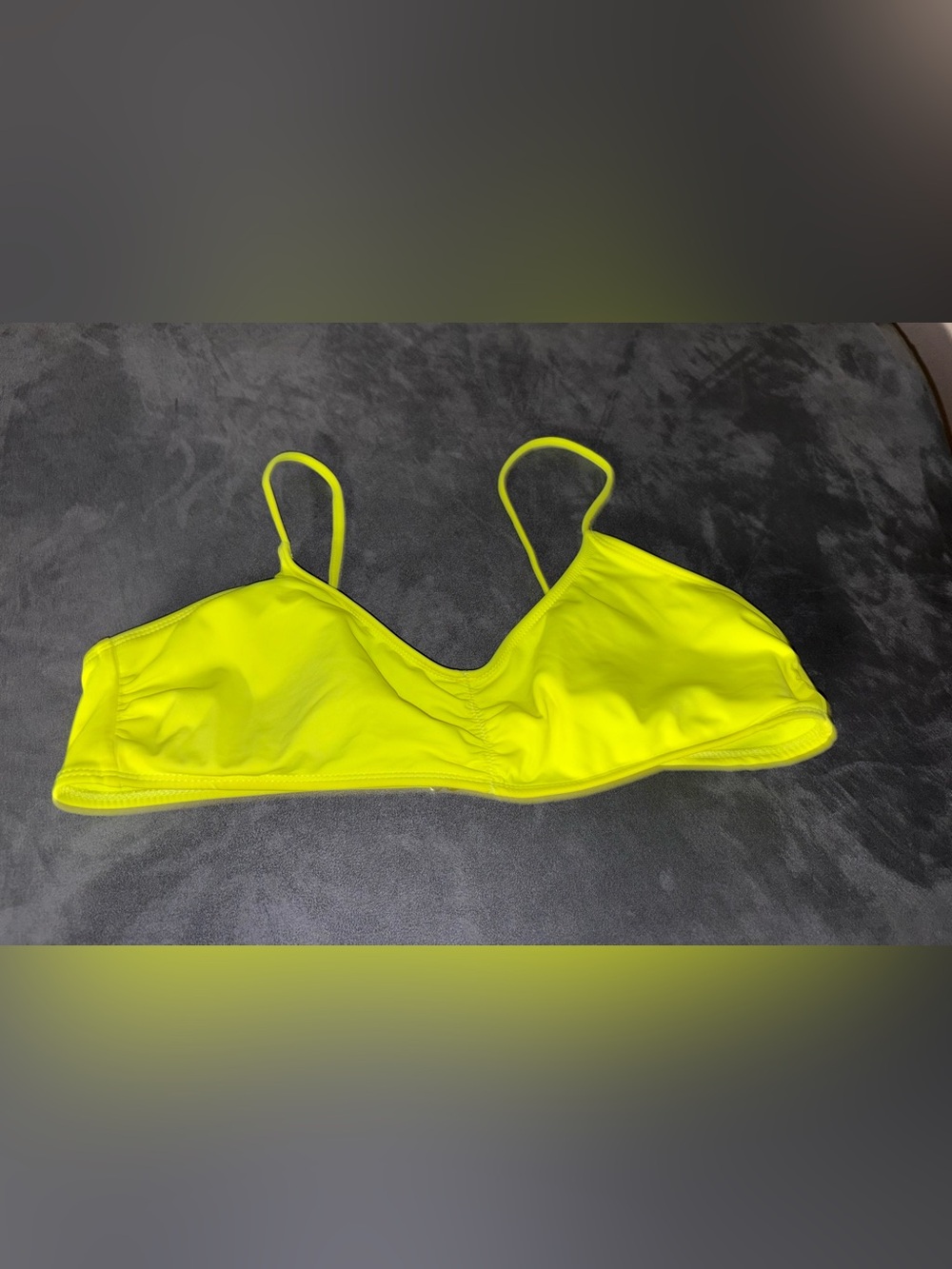 Neon Yellow Stretch Bikini Top